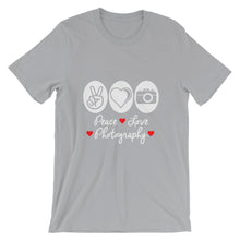Peace Love Photography t-shirt
