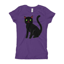 Girl's T-Shirt - Black Cat