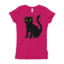 Girl's T-Shirt - Black Cat