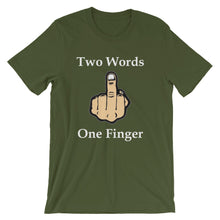 Two words, one finger